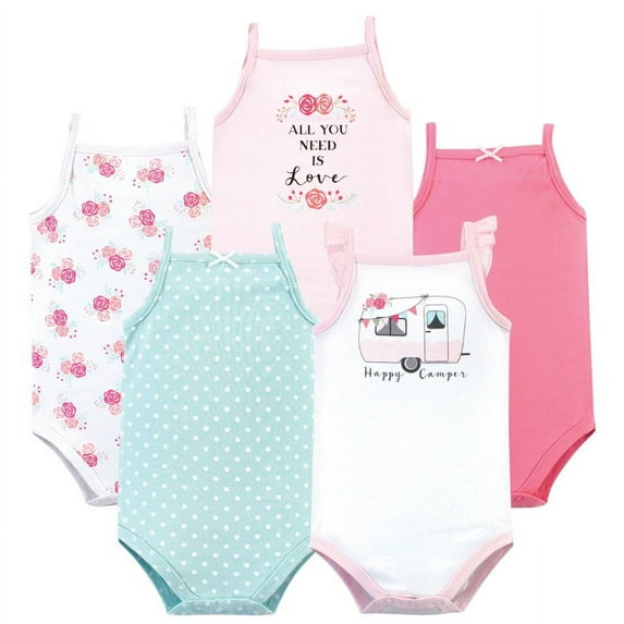 Hudson Baby Sleeveless Bodysuits, 5-Pack, Preemie-24 Months