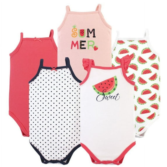 Hudson Baby Sleeveless Bodysuits, 5-Pack, Preemie-24 Months
