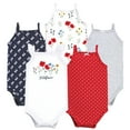 thumbnail image 1 of Hudson Baby Infant Girl Cotton Sleeveless Bodysuits, Wildflower, 3-6 Months, 1 of 7