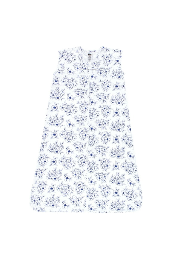 Infant Girl Cotton Sleeveless Wearable Sleeping Bag, Sack, Blanket, Blue Toile, 0-6 Months