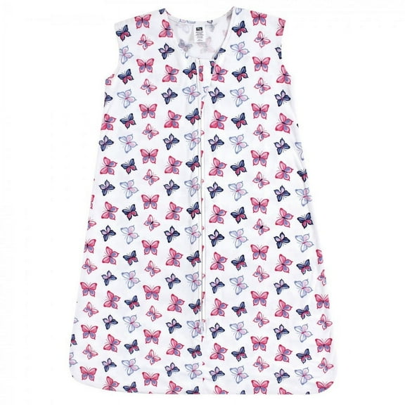 Hudson Baby Infant Girl Cotton Sleeveless Wearable Sleeping Bag, Sack, Blanket, Butterflies, 6-12 Months