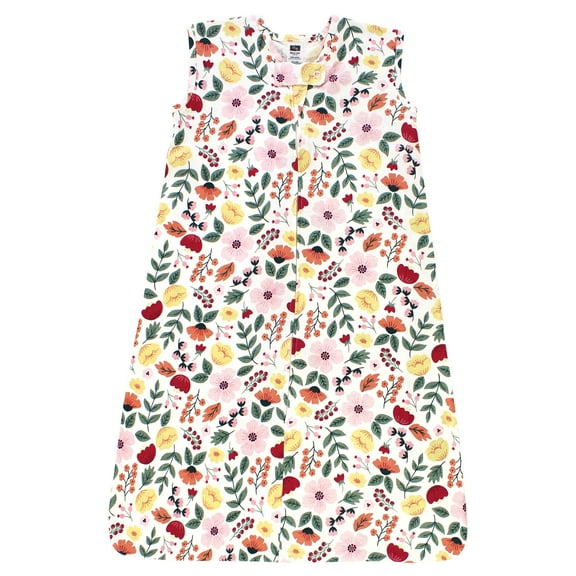 Hudson Baby Infant Girl Cotton Sleeveless Wearable Sleeping Bag, Sack, Blanket, Fall Botanical, 12-18 Months
