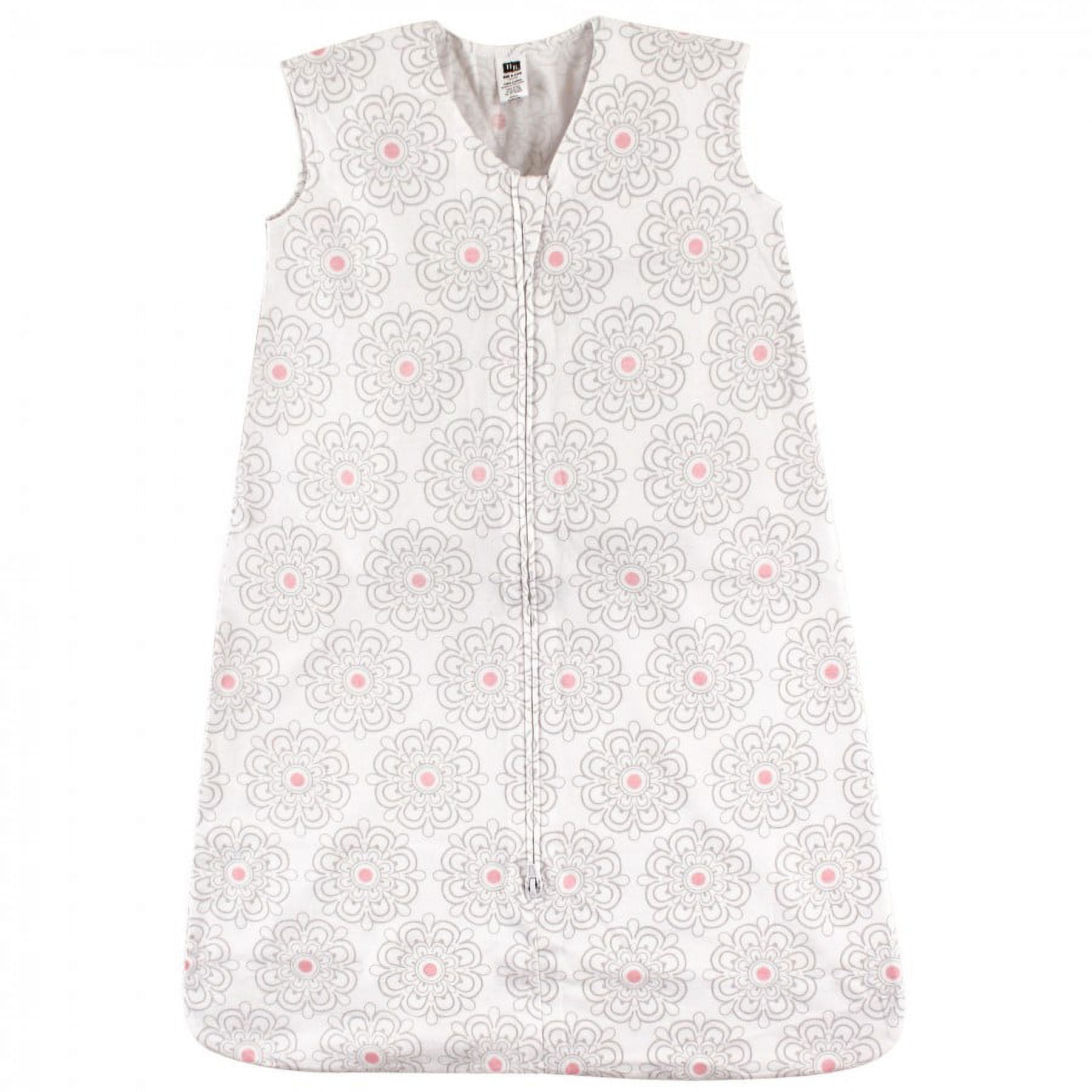 Hudson Baby Infant Girl Cotton Sleeveless Wearable Sleeping Bag, Sack, Blanket, Floral, 6-12 Months