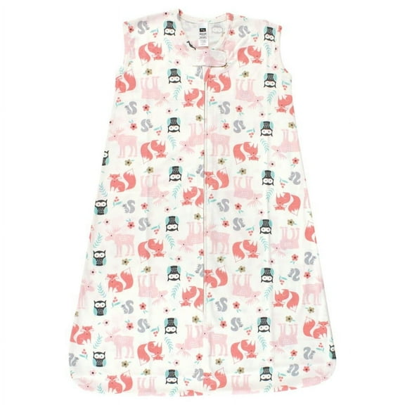 Hudson Baby Infant Girl Cotton Sleeveless Wearable Sleeping Bag, Sack, Blanket, Girl Forest, 0-6 Months