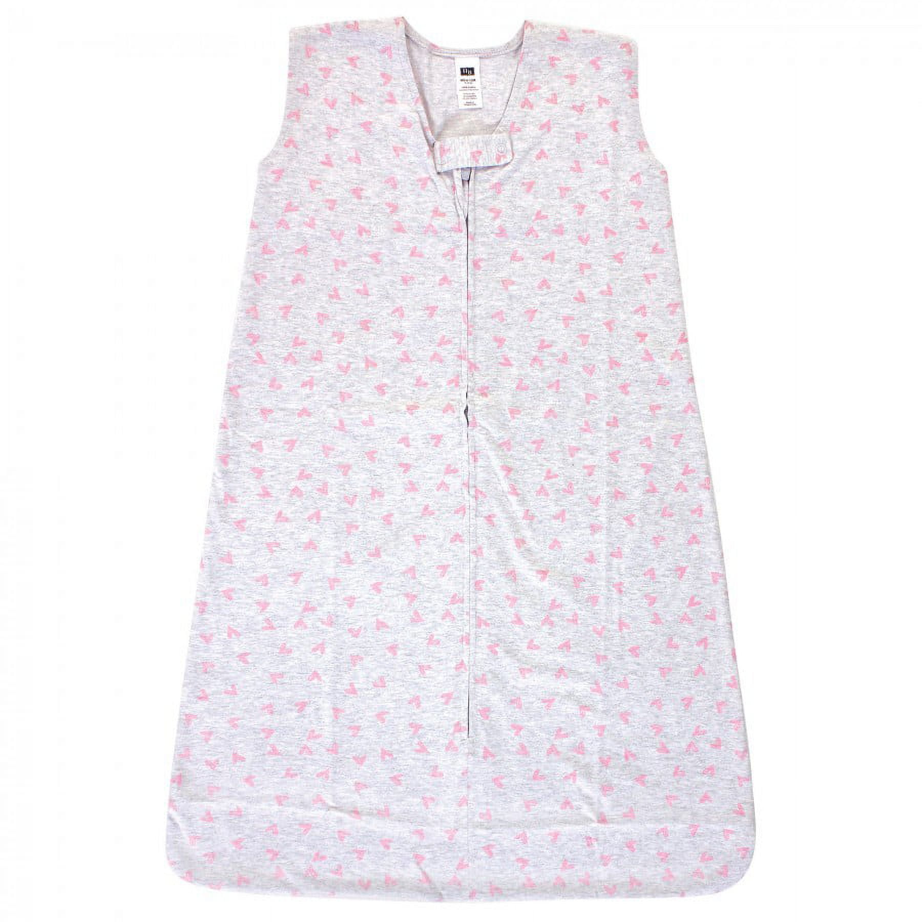 Hudson Baby Infant Girl Cotton Sleeveless Wearable Sleeping Bag, Sack, Blanket, Hearts, 12-18 Months