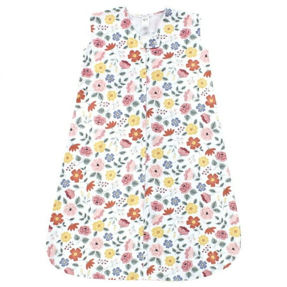 Hudson Baby Infant Girl Cotton Sleeveless Wearable Sleeping Bag, Sack, Blanket, Mauve Botanical, 18-24 Months