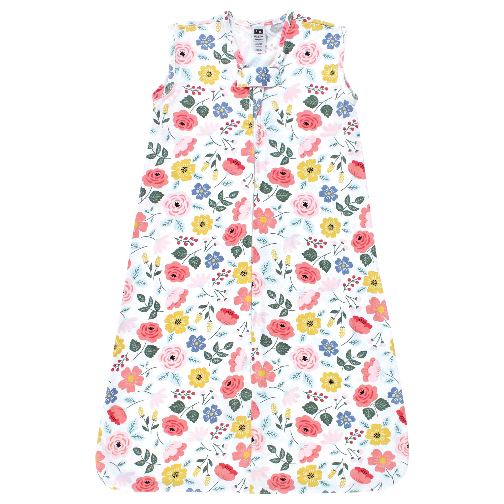 Hudson Baby Infant Girl Cotton Sleeveless Wearable Sleeping Bag, Sack, Blanket, Modern Botanical, 18-24 Months