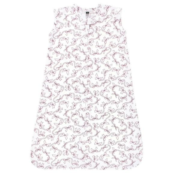 Hudson Baby Infant Girl Cotton Sleeveless Wearable Sleeping Bag, Sack, Blanket, Pink Bows, 6-12 Months