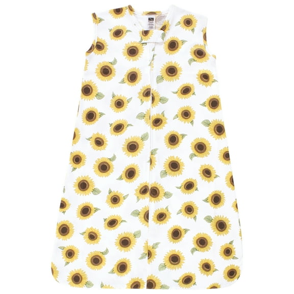 Hudson Baby Infant Girl Cotton Sleeveless Wearable Sleeping Bag, Sack, Blanket, Sunflower, 0-6 Months
