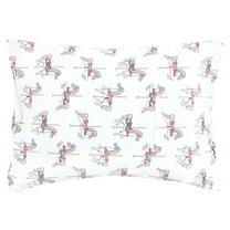 Hudson Baby Infant Girl Cotton Toddler Pillow Case, Carousel Horse, One Size