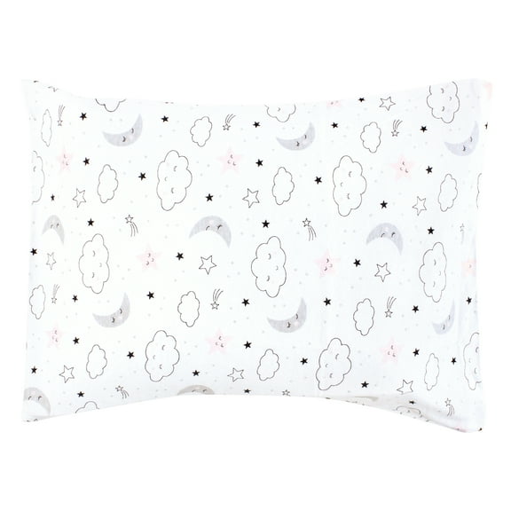Hudson Baby Infant Girl Cotton Toddler Pillow Case, Dreamer, One Size