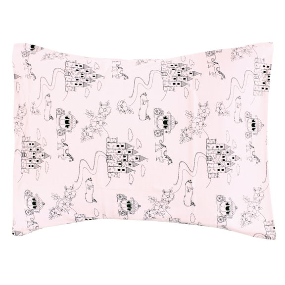 Hudson Baby Infant Girl Cotton Toddler Pillow Case, Fairytale Princess, One Size