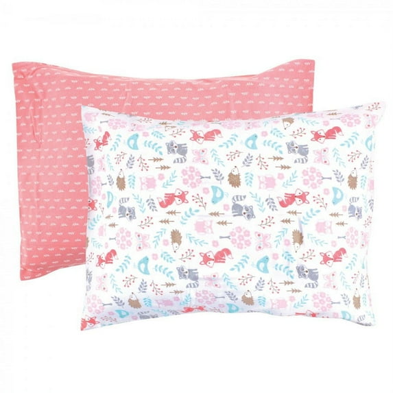 Hudson Baby Infant Girl Cotton Toddler Pillow Case, Woodland Fox, One Size