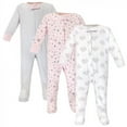 thumbnail image 1 of Hudson Baby Infant Girl Cotton Zipper Sleep and Play 3pk, Cloud Pink, 6-9 Months, 1 of 4