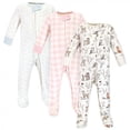 thumbnail image 1 of Hudson Baby Infant Girl Cotton Zipper Sleep and Play 3pk, Enchanted Forest, 3-6 Months, 1 of 2