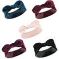 thumbnail image 1 of Hudson Baby Infant Girl Cotton and Synthetic Headbands, Velvet Knot, 0-24 Months, 1 of 7