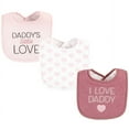 thumbnail image 1 of Hudson Baby Girl's Fiber-Filled Drooler Bibs, Wild Rose, Pack of 3, 1 of 5