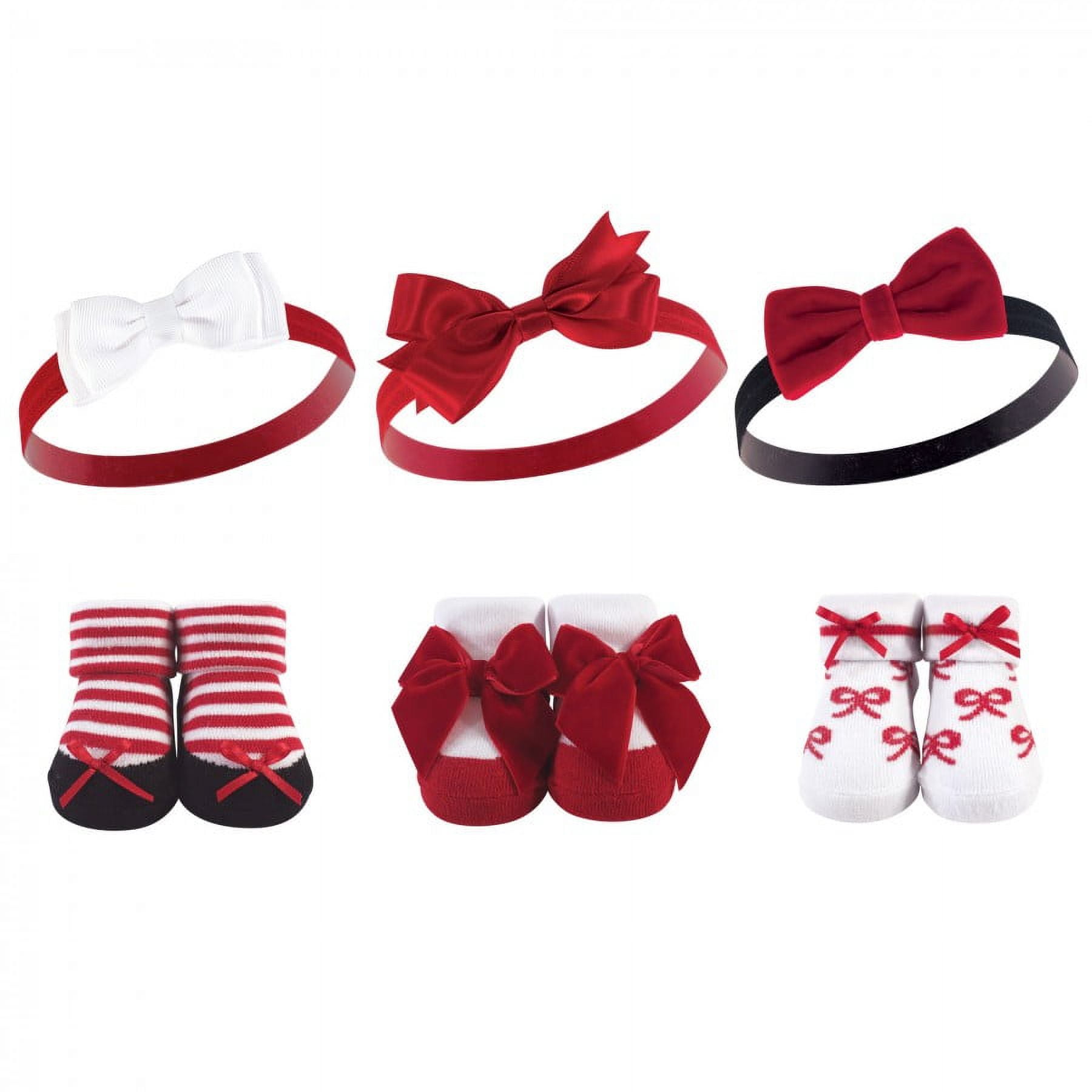最高の Hudson Baby Headband and Socks Giftset, 6-Piece, 0-9 Months ベビー