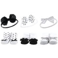 thumbnail image 1 of Hudson Baby Infant Girl Headband and Socks Giftset, Black Silver, One Size, 1 of 5