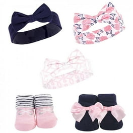 Hudson Baby Infant Girl Cotton Bib and Sock Set, Chic Lil