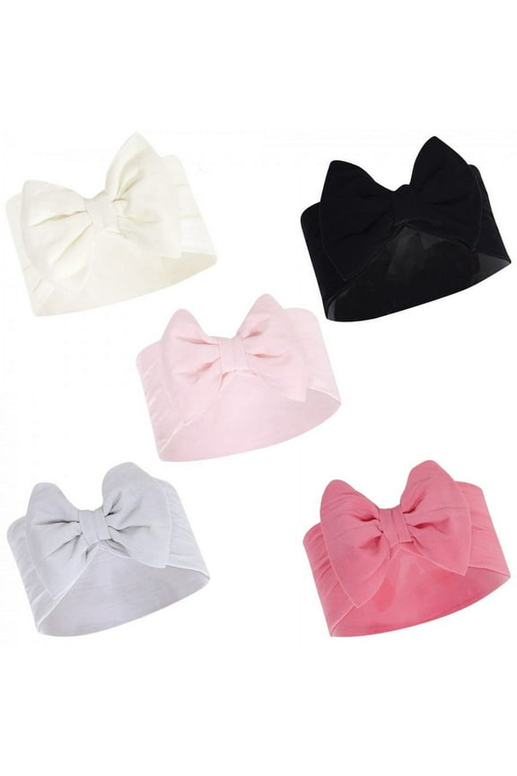 Infant Girl Headbands 5pk, Cream, 0-24 Months