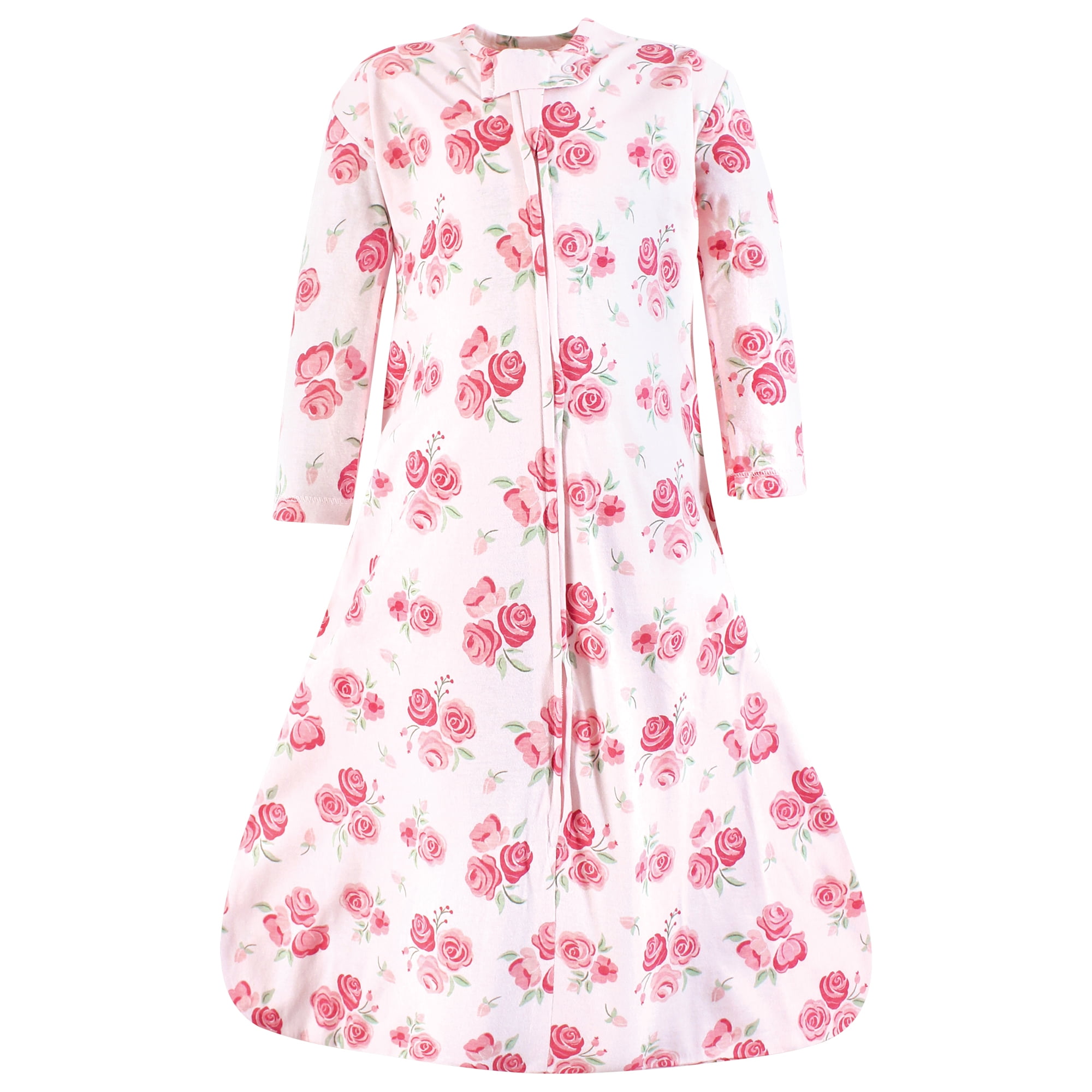 Hudson Baby Infant Girl Long Sleeve Cotton Jersey Sleeping Bag, Blush Rose, 18-24 Months