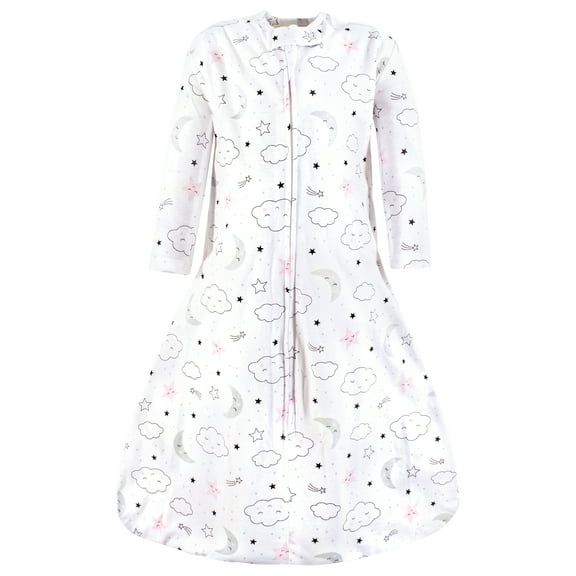 Hudson Baby Infant Girl Long Sleeve Cotton Jersey Sleeping Bag, Dreamer, 0-6 Months