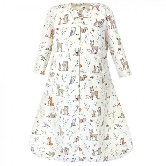 Hudson Baby Infant Girl Long Sleeve Cotton Jersey Sleeping Bag, Enchanted Forest, 0-6 Months