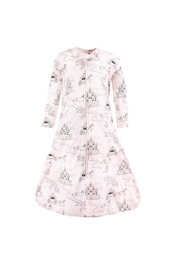 Infant Girl Long Sleeve Cotton Jersey Sleeping Bag, Fairytale Princess, 0-6 Months