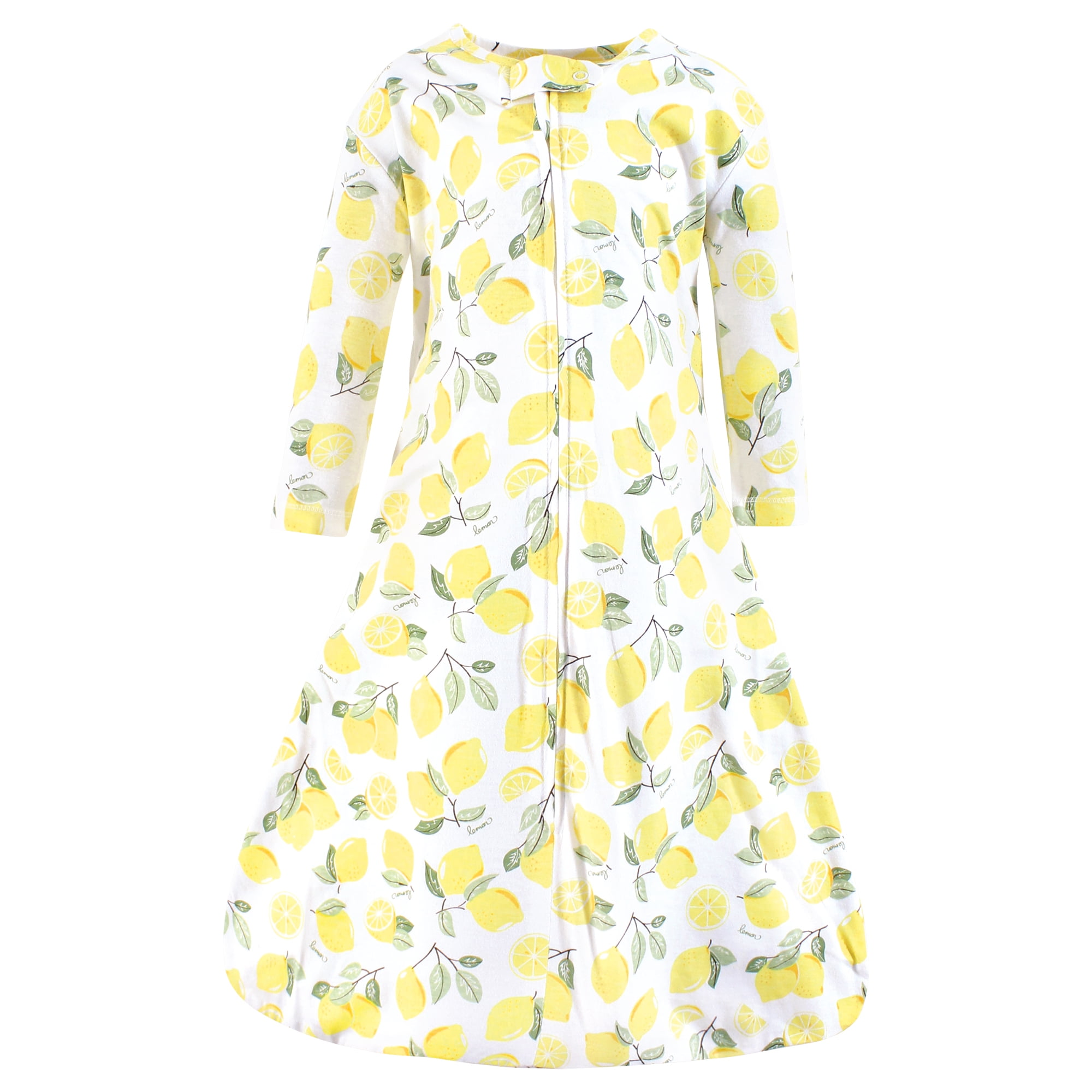 Hudson Baby Infant Girl Long Sleeve Cotton Jersey Sleeping Bag, Lemon, 0-6 Months