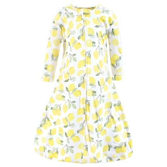 Hudson Baby Infant Girl Long Sleeve Cotton Jersey Sleeping Bag, Lemon, 18-24 Months