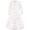 thumbnail image 1 of Hudson Baby Infant Girl Long Sleeve Cotton Jersey Sleeping Bag, Modern Rainbow, 0-6 Months, 1 of 2