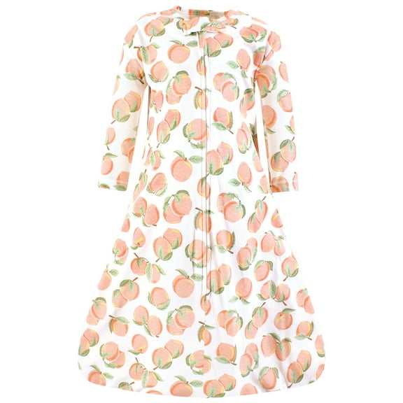 Hudson Baby Infant Girl Long Sleeve Cotton Jersey Sleeping Bag, Peach, 6-12 Months