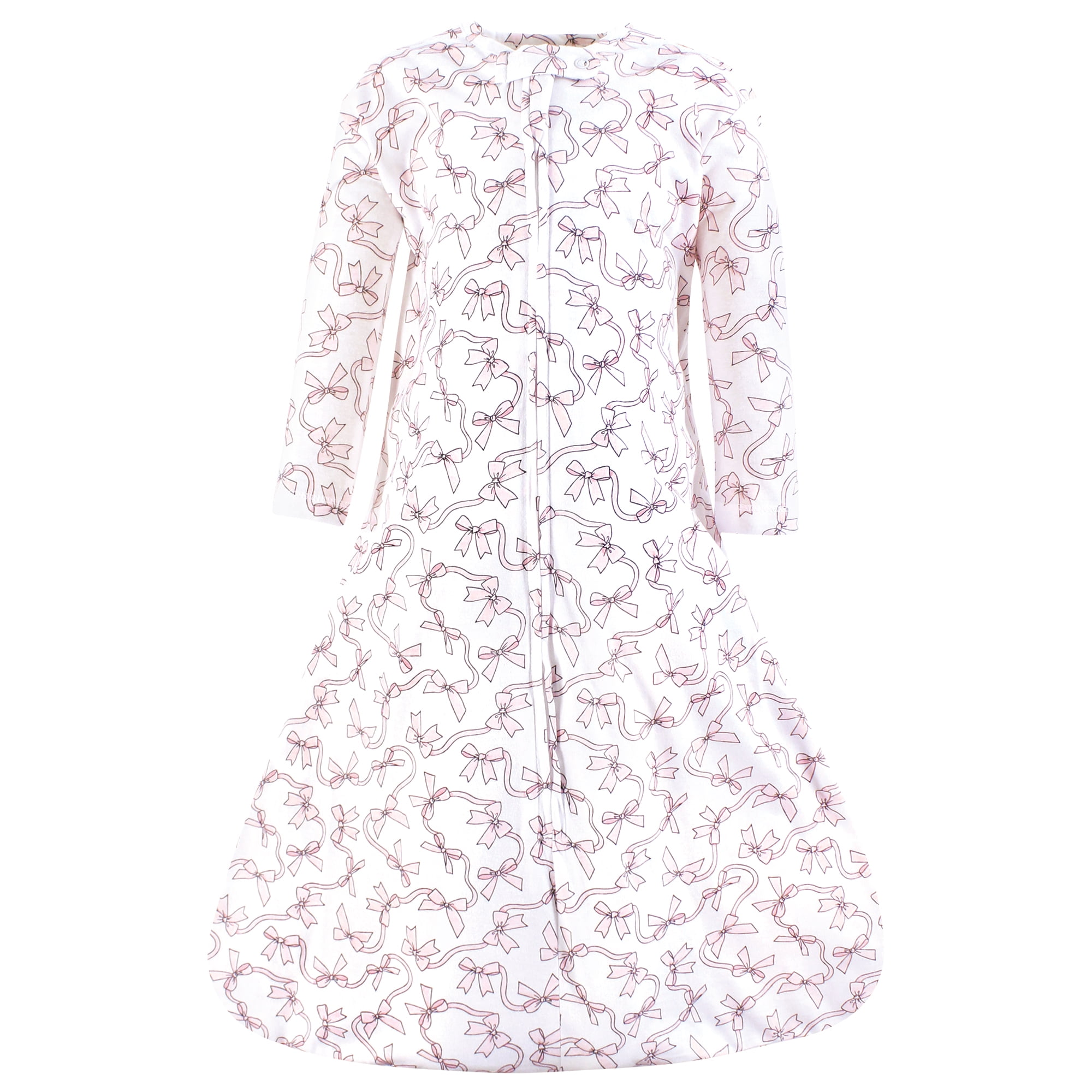 Hudson Baby Infant Girl Long Sleeve Cotton Jersey Sleeping Bag, Pink Bows, 18-24 Months
