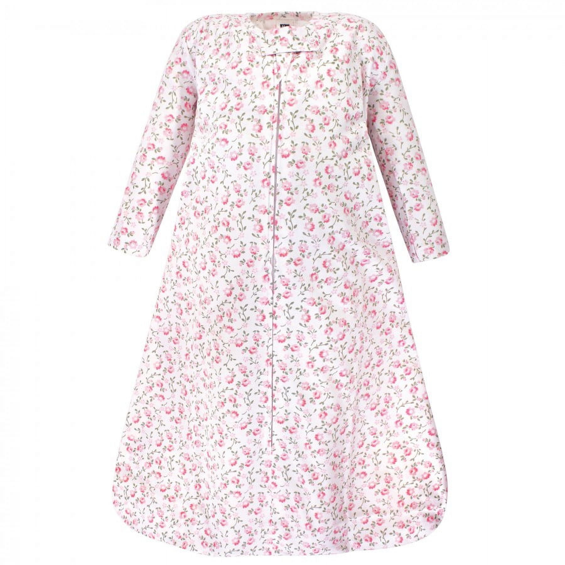 Hudson Baby Infant Girl Long Sleeve Cotton Jersey Sleeping Bag, Pink Peony, 12-18 Months
