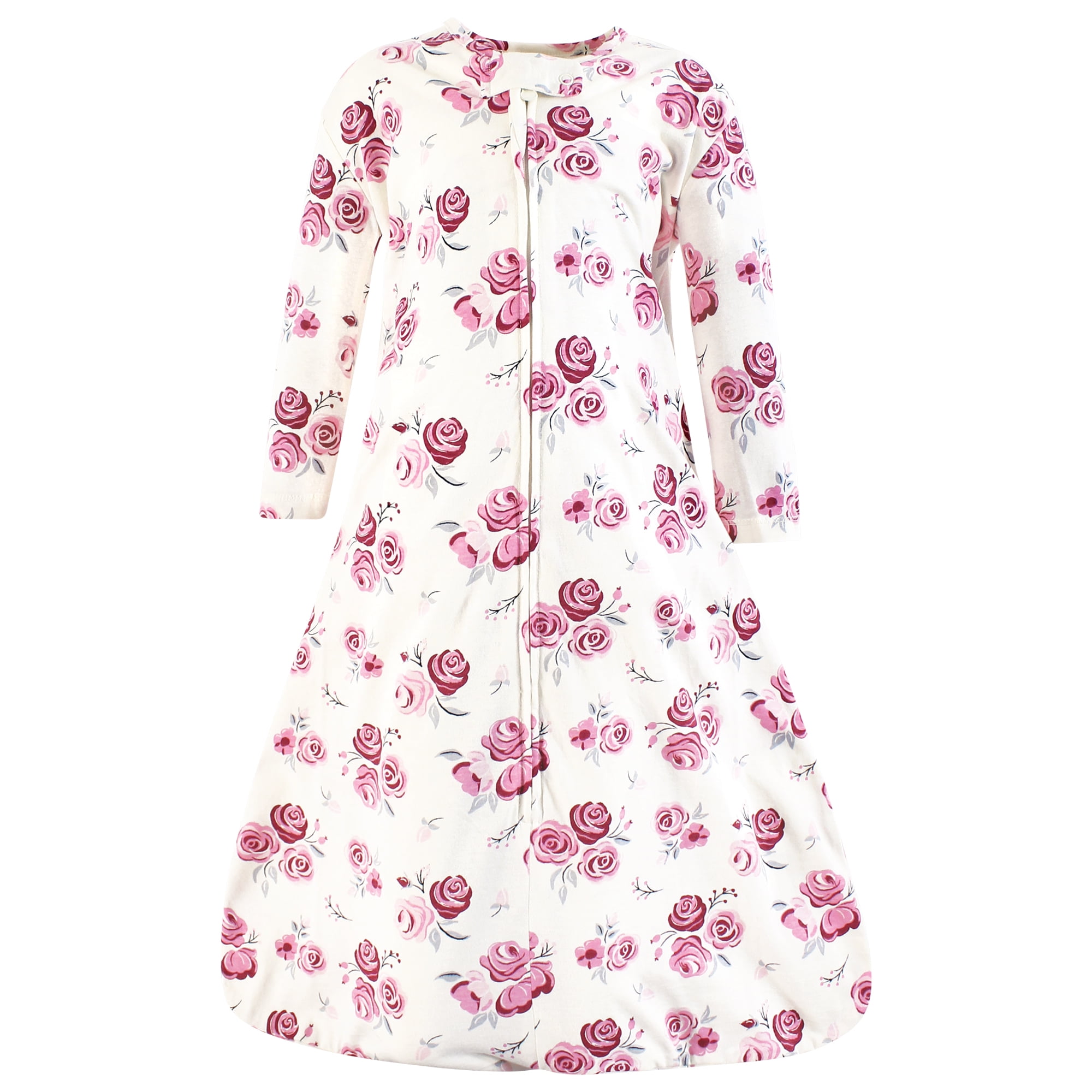 Hudson Baby Infant Girl Long Sleeve Cotton Jersey Sleeping Bag, Rose, 18-24 Months