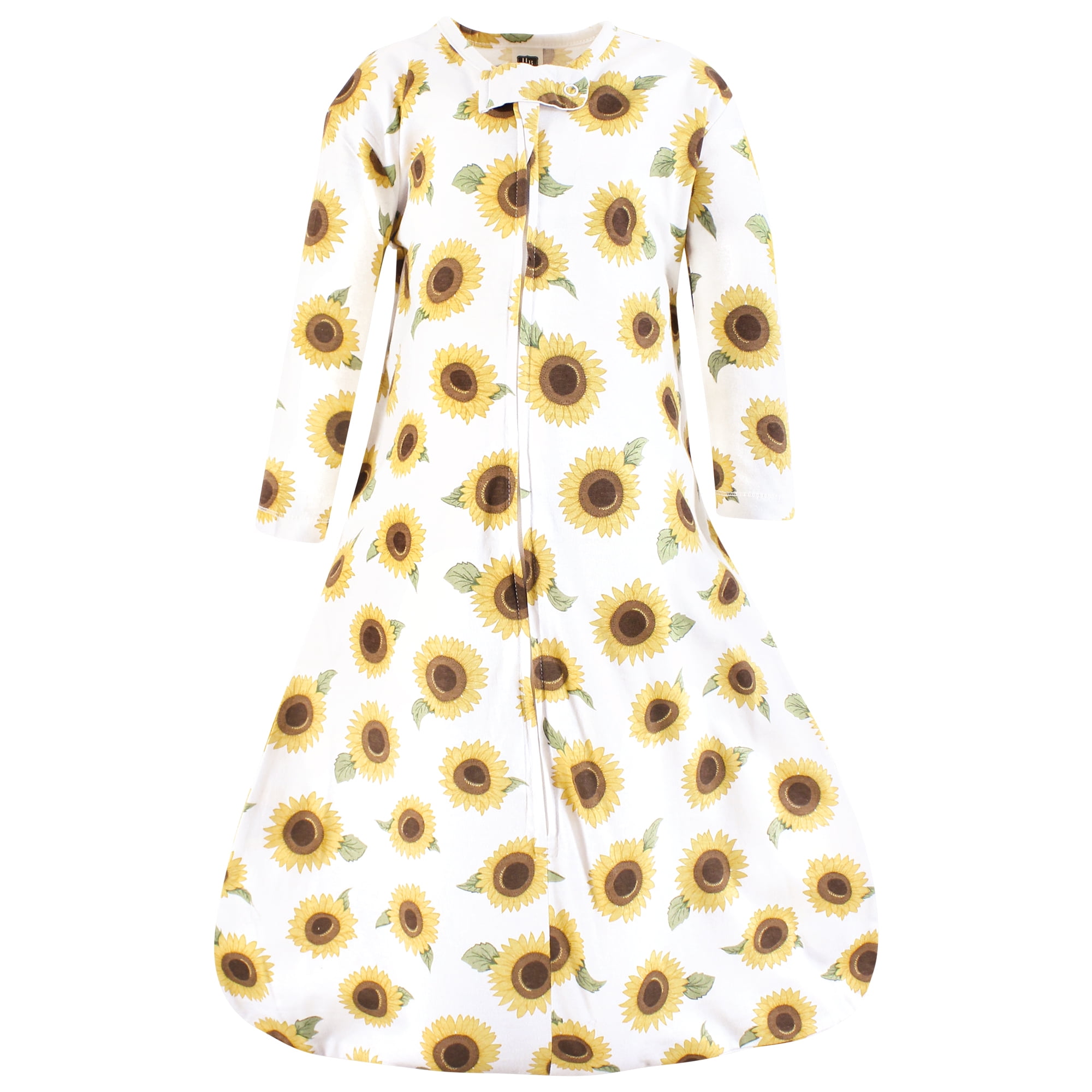 Hudson Baby Infant Girl Long Sleeve Cotton Jersey Sleeping Bag, Sunflower, 6-12 Months