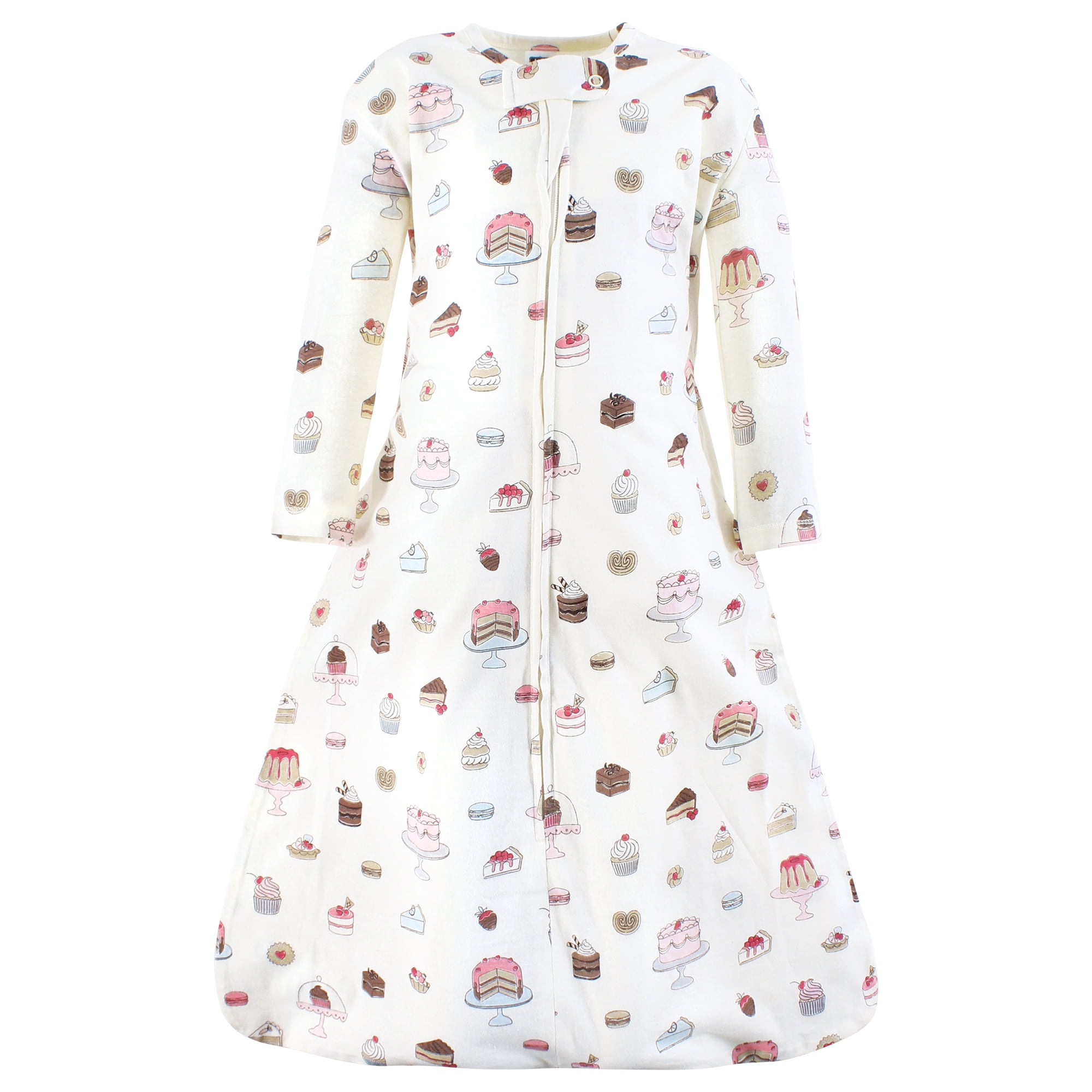 Hudson Baby Infant Girl Long Sleeve Cotton Jersey Sleeping Bag, Sweet Bakery, 12-18 Months