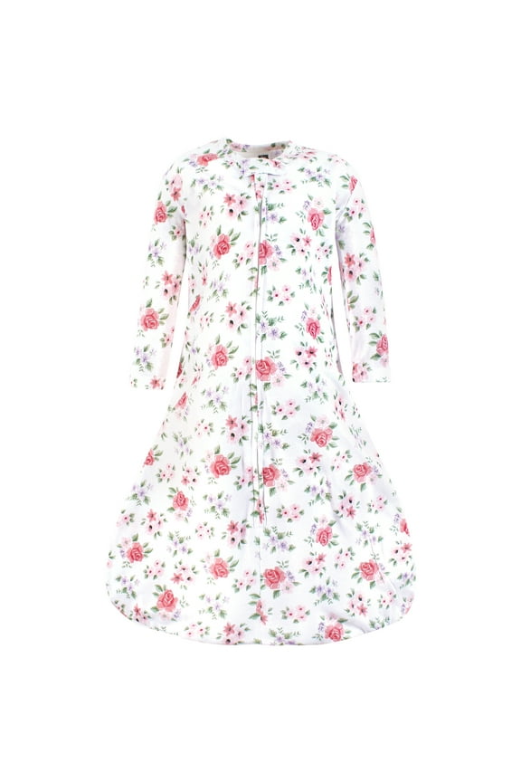 Infant Girl Long Sleeve Cotton Jersey Sleeping Bag, Vintage Floral, 0-6 Months