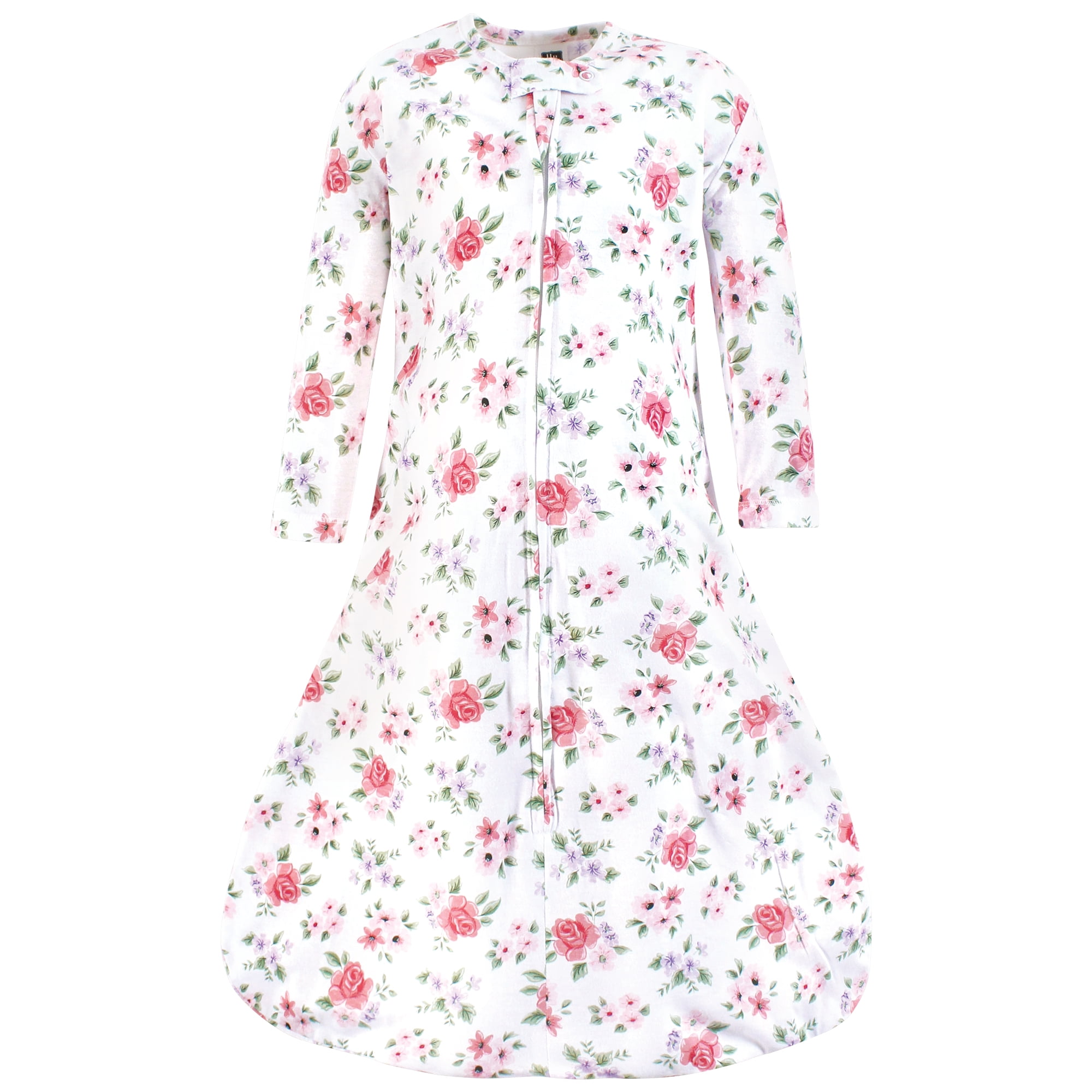 Hudson Baby Infant Girl Long Sleeve Cotton Jersey Sleeping Bag, Vintage Floral, 18-24 Months