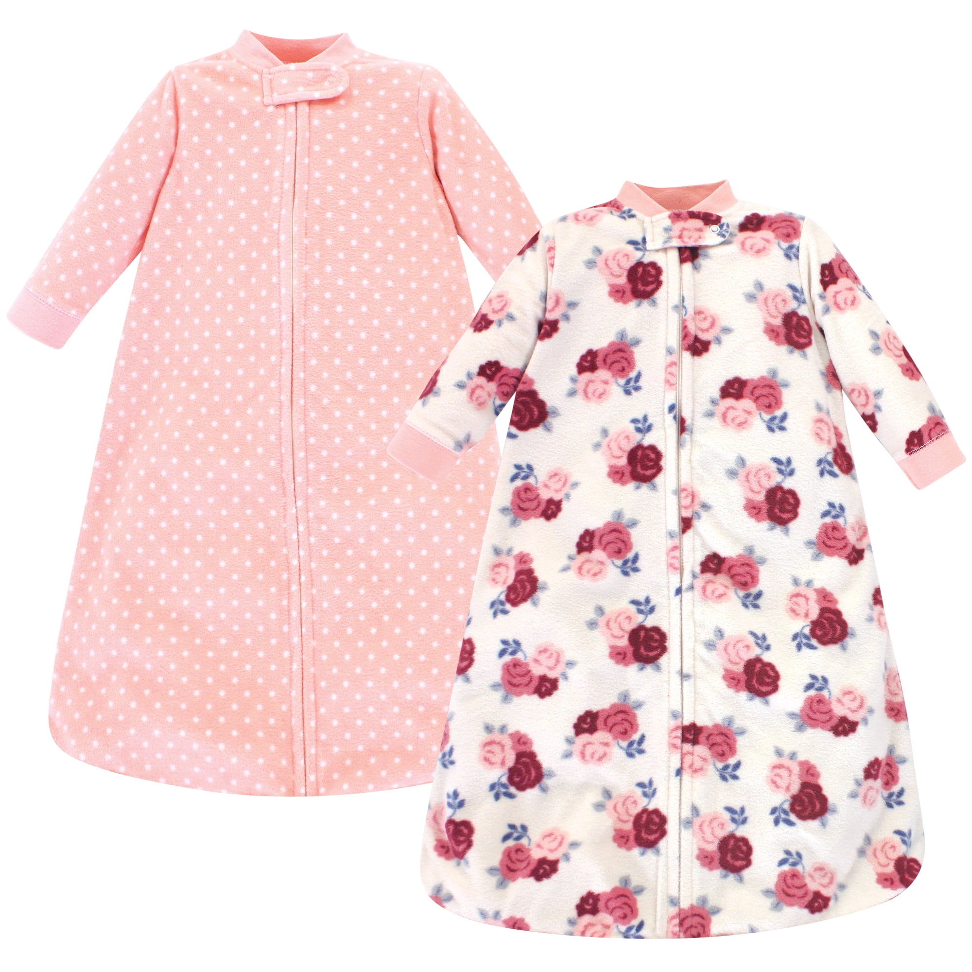 Hudson Baby Infant Girl Long-Sleeve Fleece Sleeping Bag, Floral, 18-24 Months