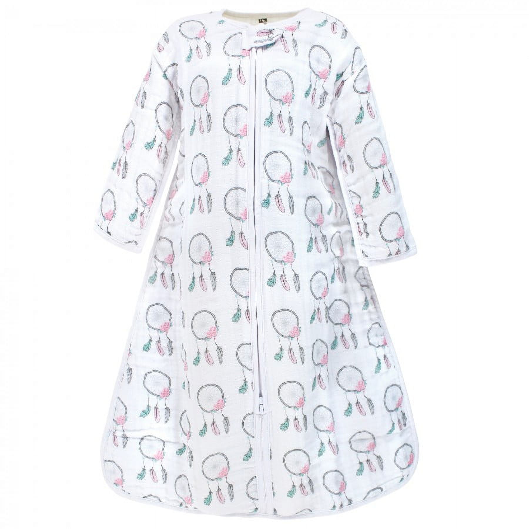 Hudson Baby Infant Girl Long Sleeve Muslin Sleeping Bag, Wearable Blanket, Sleep Sack, Dream Catcher, 18-24 Months