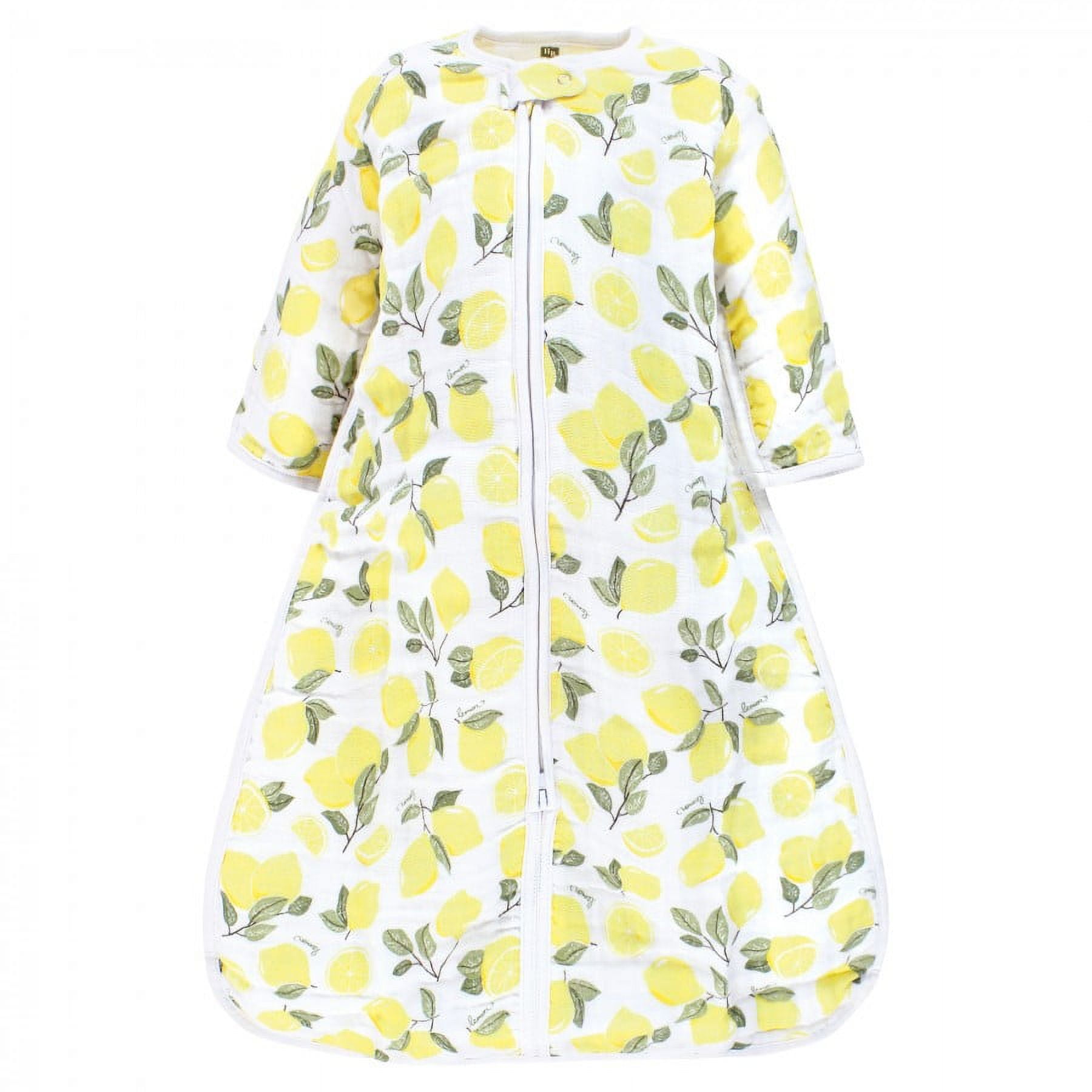 Hudson Baby Infant Girl Long Sleeve Muslin Sleeping Bag, Wearable Blanket, Sleep Sack, Lemons, 18-24 Months