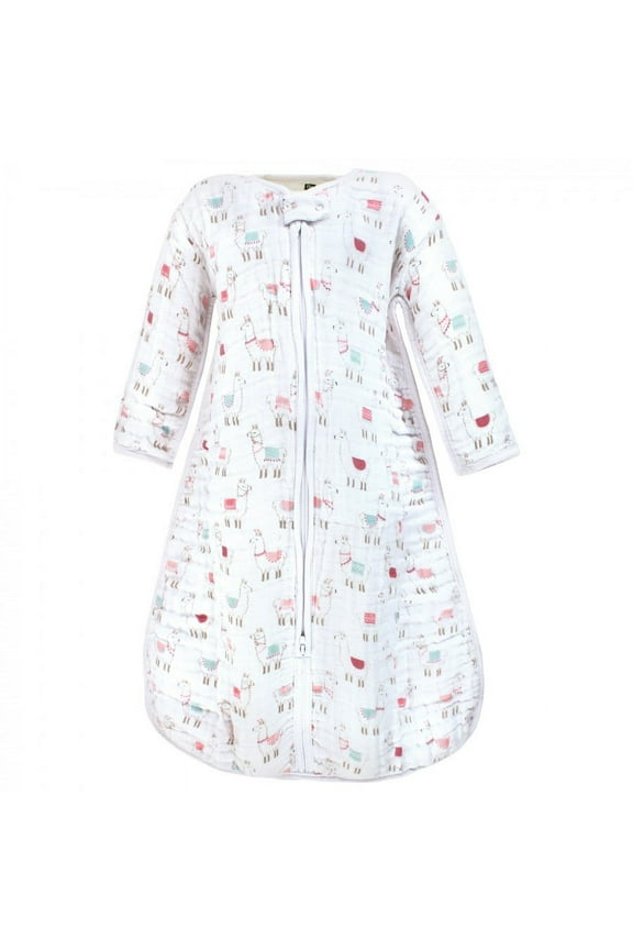 Infant Girl Long Sleeve Muslin Sleeping Bag, Wearable Blanket, Sleep Sack, Llama, 18-24 Months