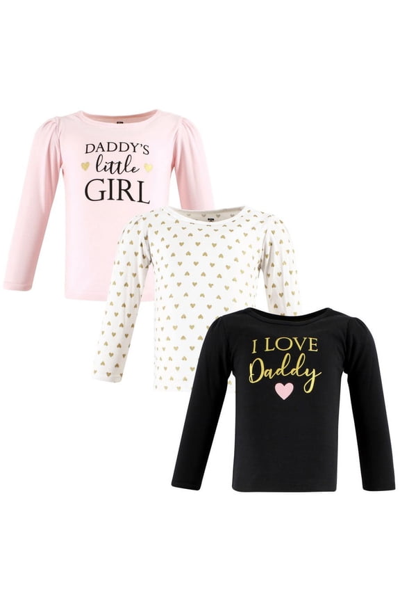 Infant Girl Long Sleeve T-Shirts, Girl Daddy, 3 Toddler