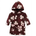 thumbnail image 1 of Hudson Baby Infant Girl Mink with Faux Fur Lining Pool and Beach Robe Cover-ups, Burgundy Floral, 0-6 Months, 1 of 2