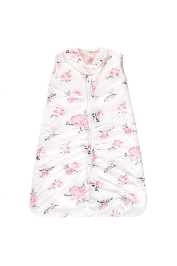 Infant Girl Mink with Faux Shearling Inner Sleeping Bag, Sack, Blanket, Pink Floral, 18-24 Months