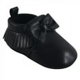 thumbnail image 1 of Hudson Baby Infant Girl Moccasin Shoes, Black, 6-12 Months, 1 of 8
