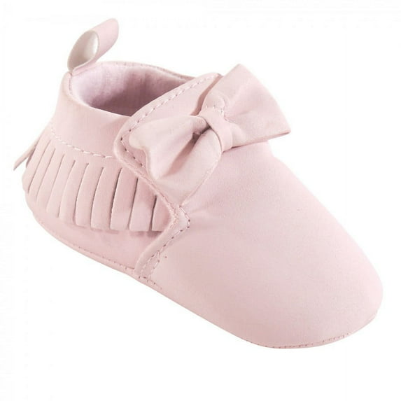 Hudson Baby Infant Girl Moccasin Shoes, Soft Pink, 12-18 Months