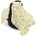 thumbnail image 1 of Hudson Baby Infant Girl Muslin Cotton Car Seat and Stroller Canopy, Lemons, One Size, 1 of 9